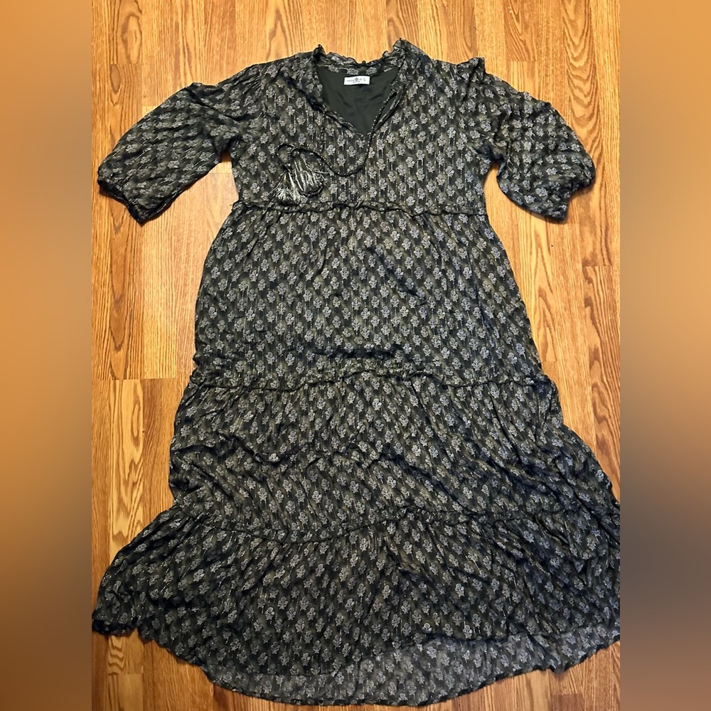 NATURAL LIFE Large Forrest Green Maxi Dress